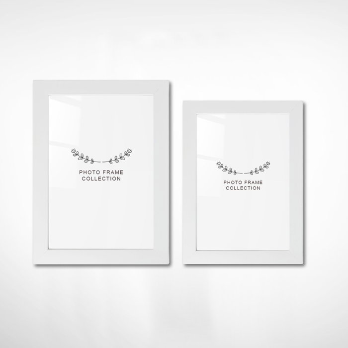 Aberto Design Set de Marcos de Fotos Blanco (10x15 cm y 13x18 cm)